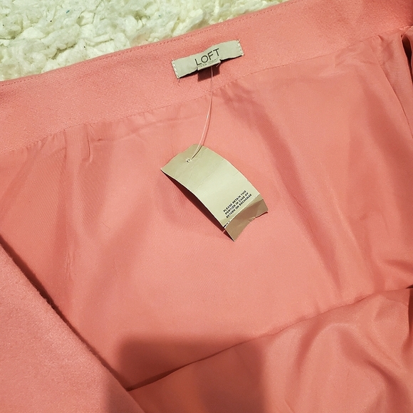 NWT LOFT Petite Pink Wool Soft Pencil Skirt 14P - Picture 8 of 14